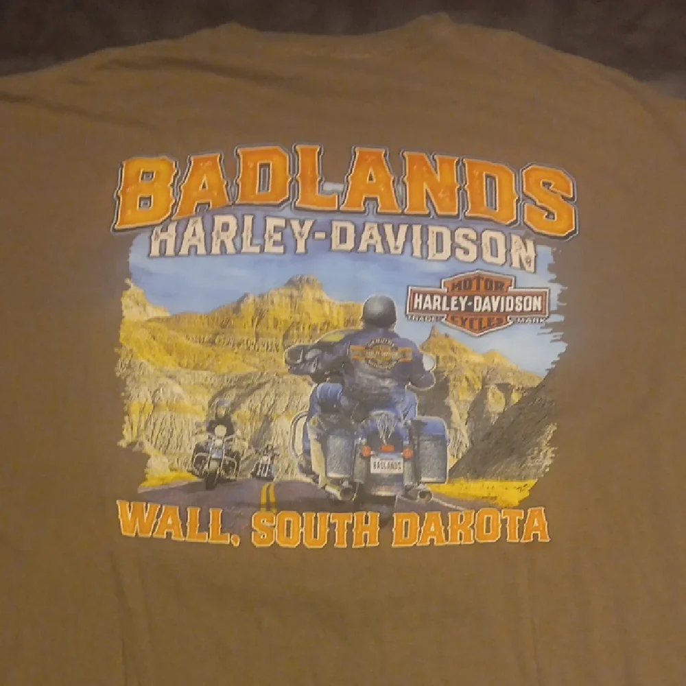 Men's Harley-Davidson Badlands Brown T-Shirt - Picture 3 of 7